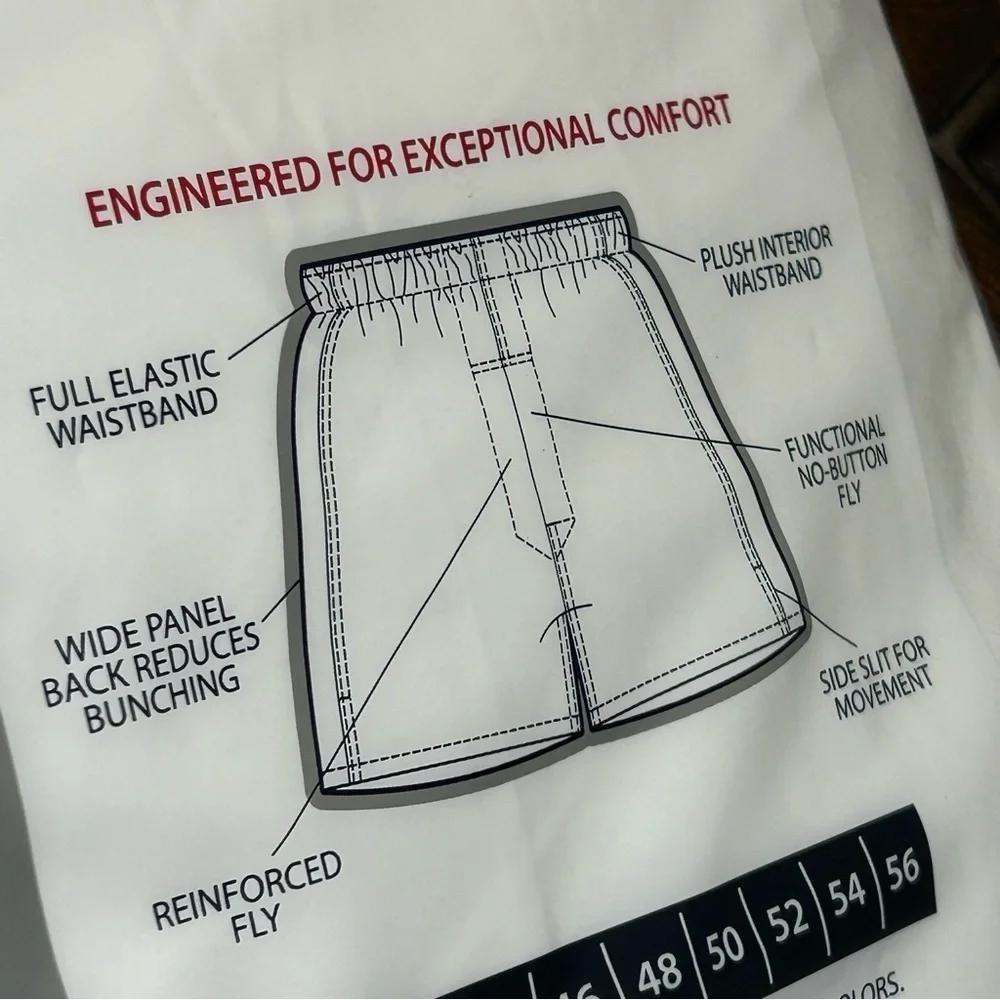 Roundtree & Yorke Boxers Big Man Size 54 Full-Cut 100% Combed Cotton White NEW